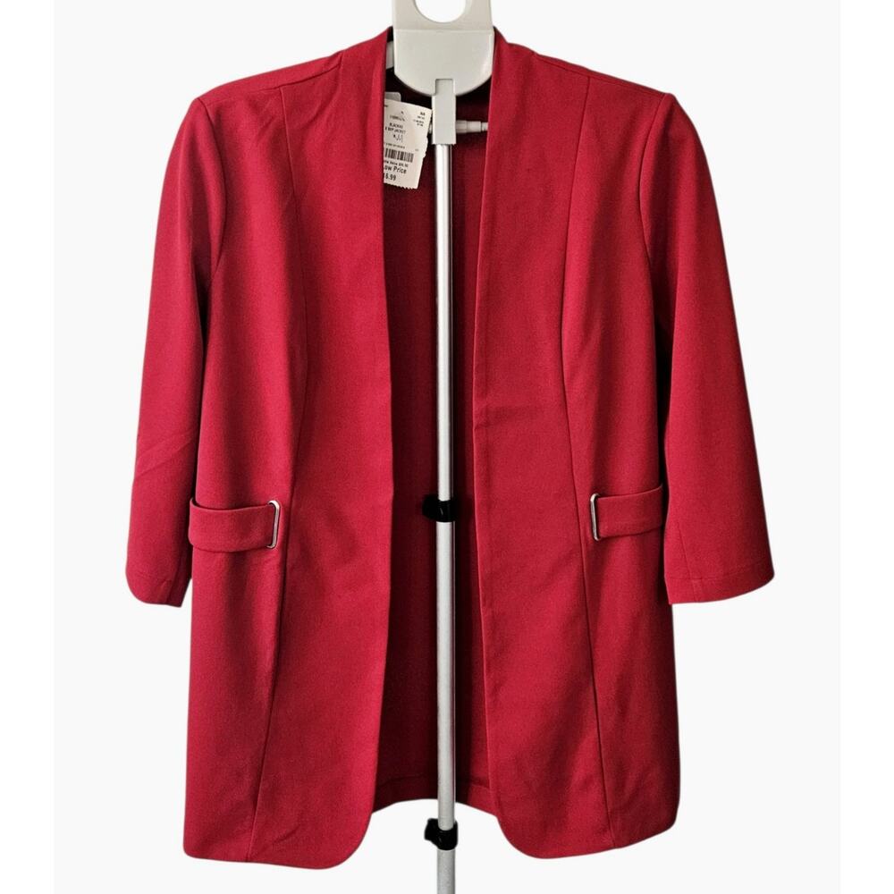 Retrology Ferrari Red Open-Front Blazer Women's SZ M